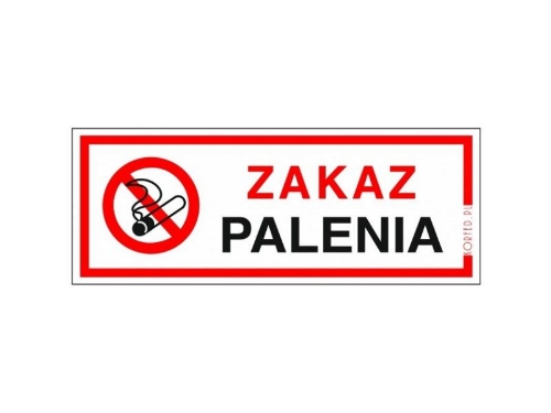 Tablica Tu wolno palić 21x8